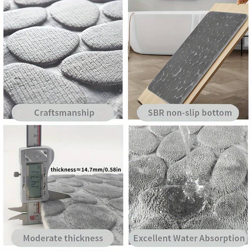 Set Of 3 Bathroom Mat, U-Shaped Contour Mat and Toilet Seat Cover ,Toilet Anti Slip Absorbent Rug, Pebbles Bathtub Decor Carpet, Soft Non Slip Cobblestone Mat, Memory Foam Pebble Shower Mat, Quick Drying Bathroom Mat Set Of 3 Bathroom Mat, U-Shaped Contour Mat and Toilet Seat Cover ,Toilet Anti Slip Absorbent Rug, Pebbles Bathtub Decor Carpet, Soft Non Slip Cobblestone Mat, Memory Foam Pebble Shower Mat, Quick Drying Bathroom Mat